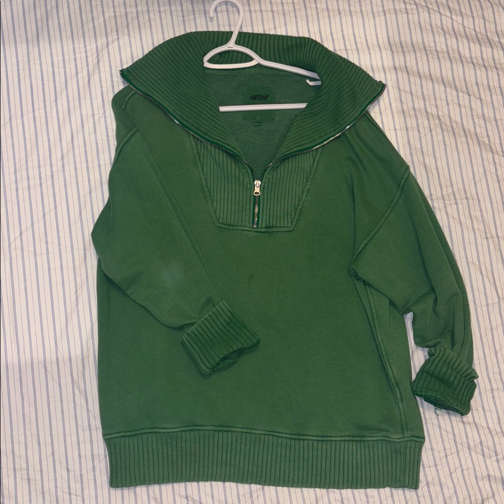 Aerie - Down-To-Earth Quarter Zip Sweatshirt